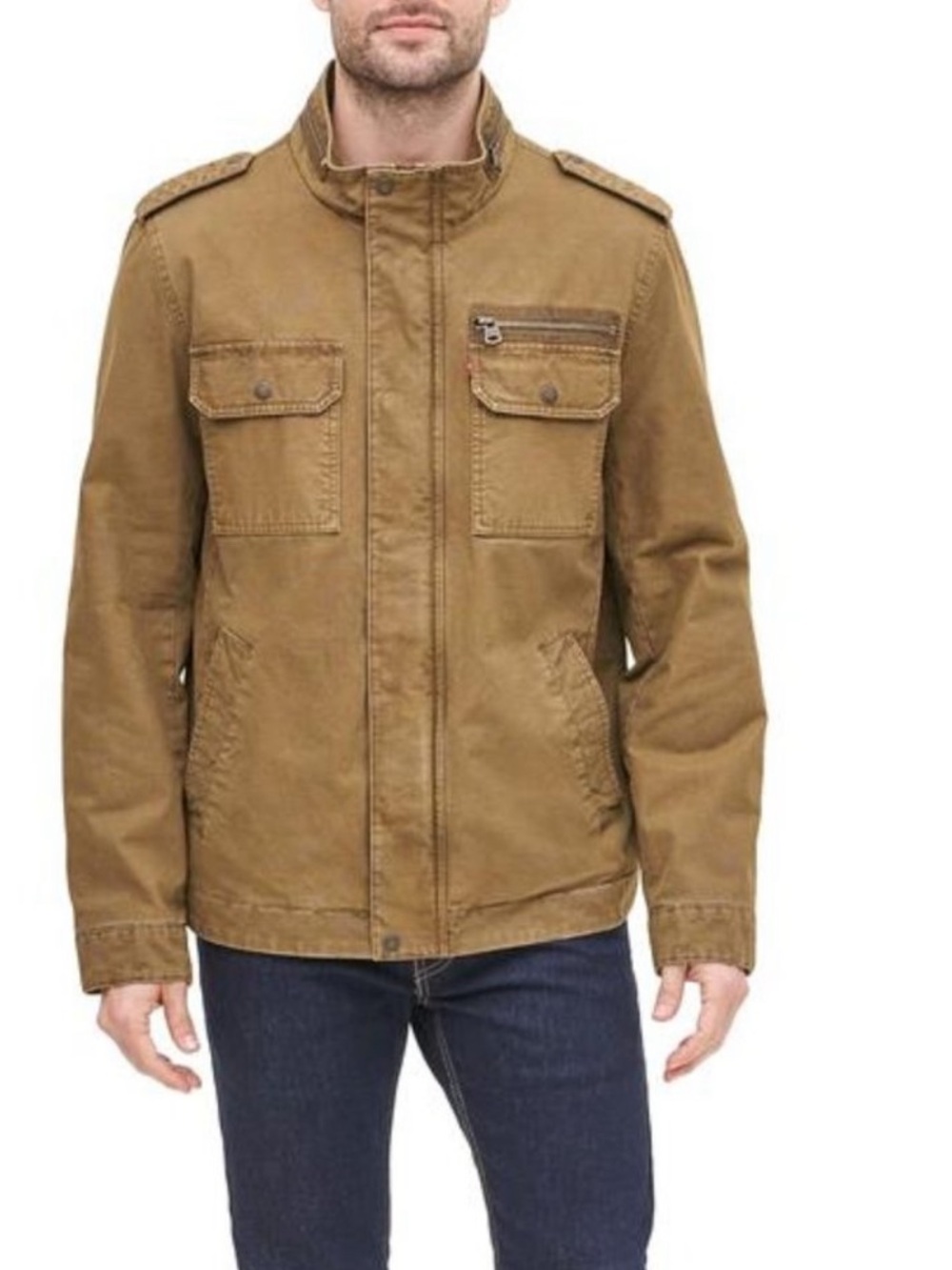 Levi’s Washed Cotton Tan Military Jacket Men’s Medium